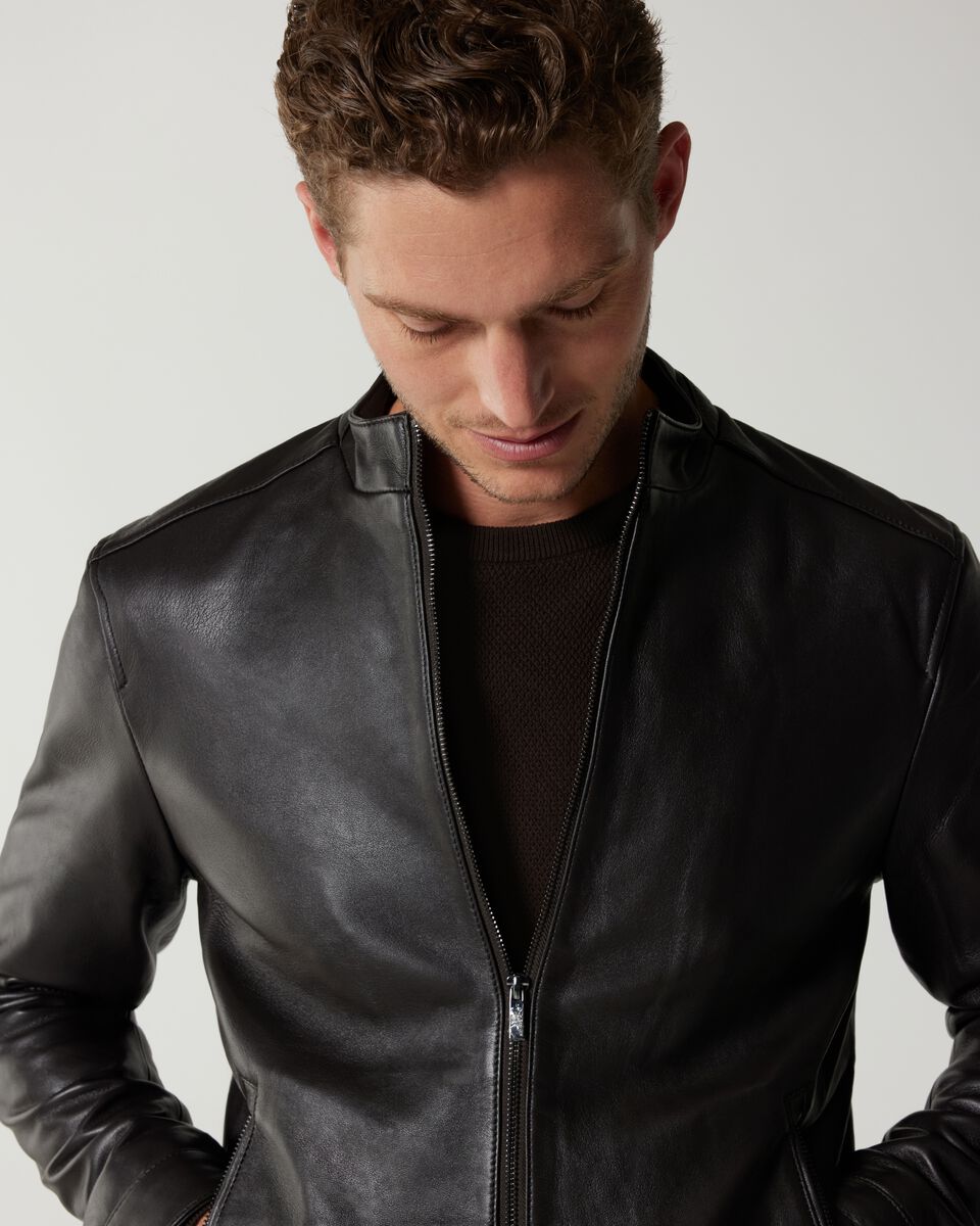 Brown Clean Biker Jacket